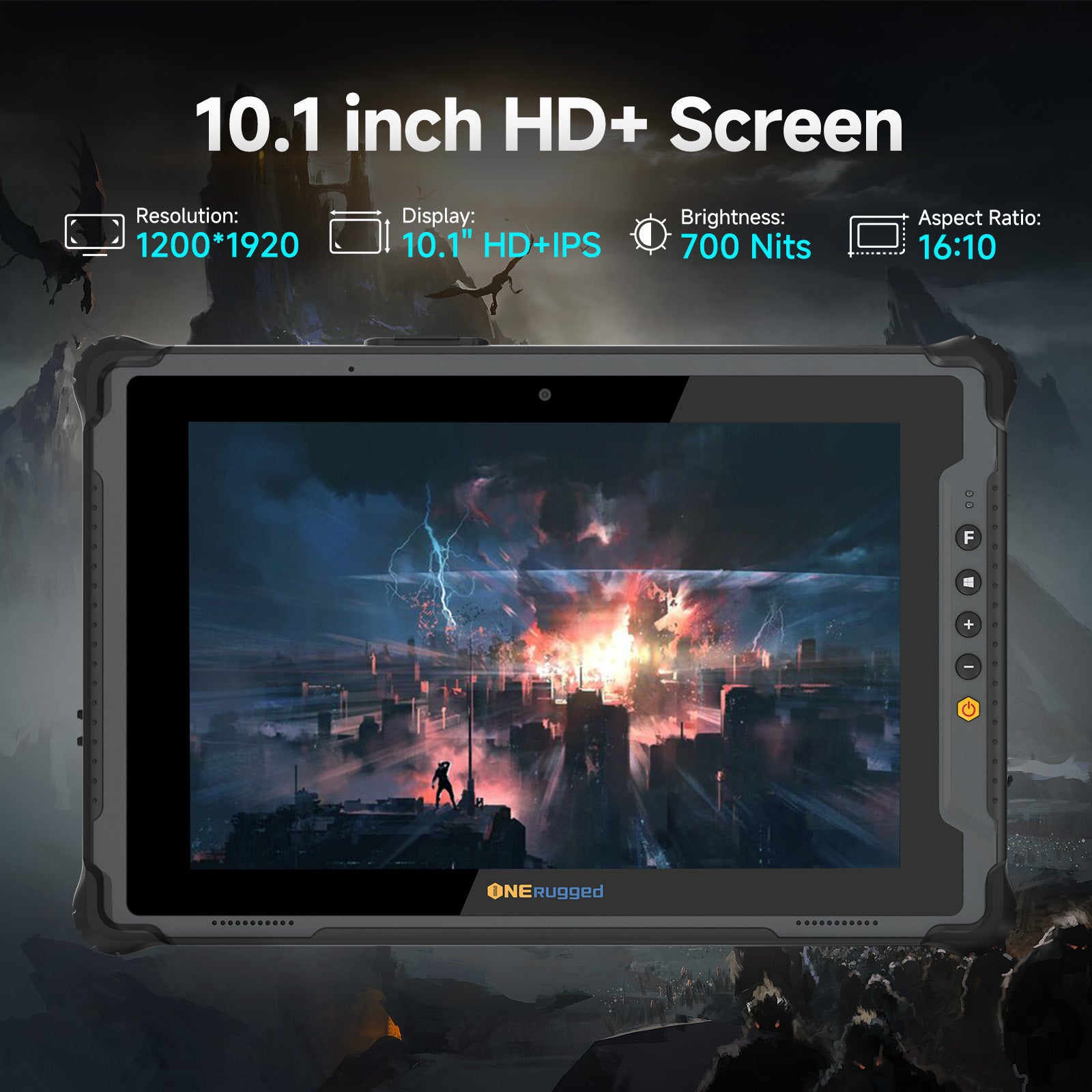 10.1-inch LCD screen with 700 nits high brightness, ensuring clear visibility even in direct sunlight