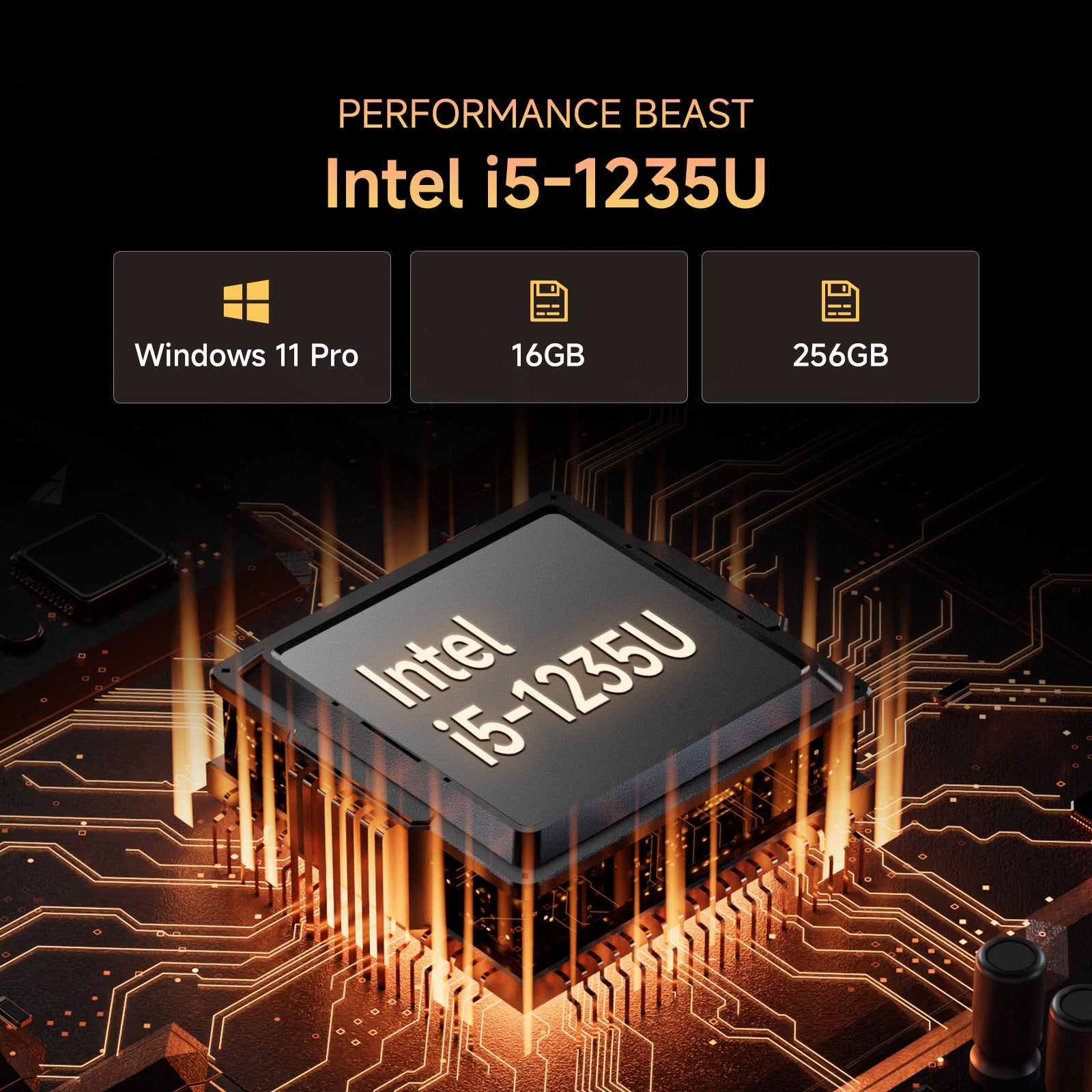 Powered by a 12th Gen Intel® Core™ Intel i5-1235U processor