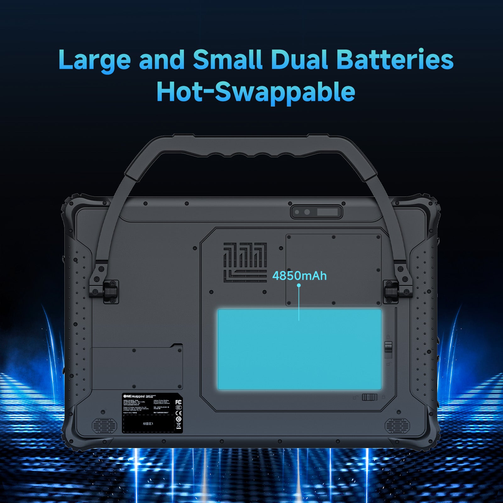 Hot-Swappable Battery:Features a 4700mAh + 1300mAh double battery with a removable and hot-swappable design