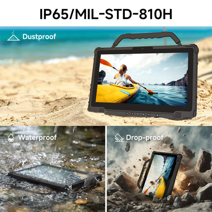 IP65 waterproof and MIL-STD-810H military standard for maximum durability.