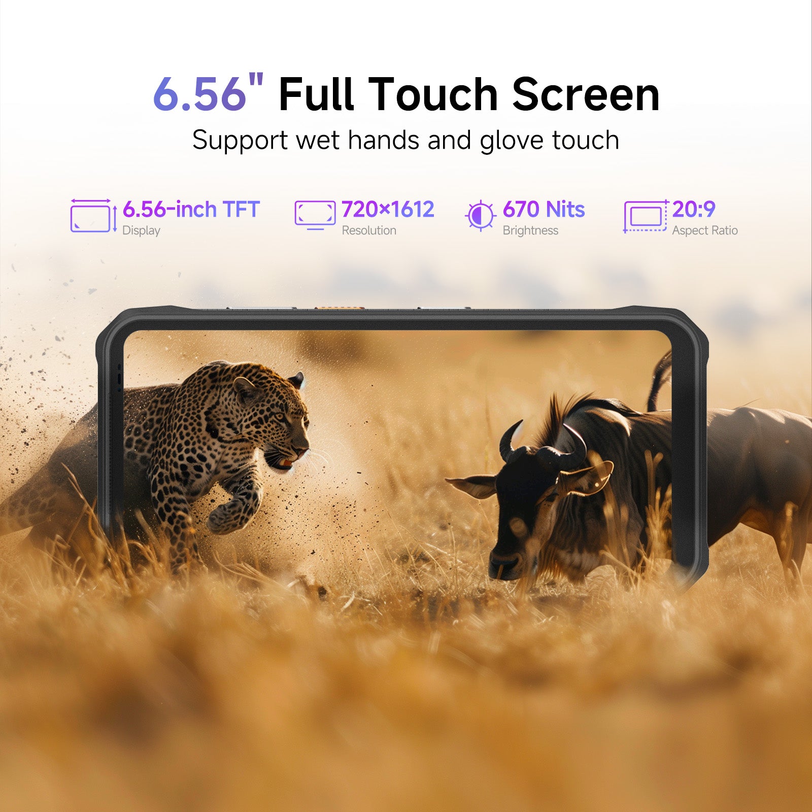 H68T has 6.56"full touch screen