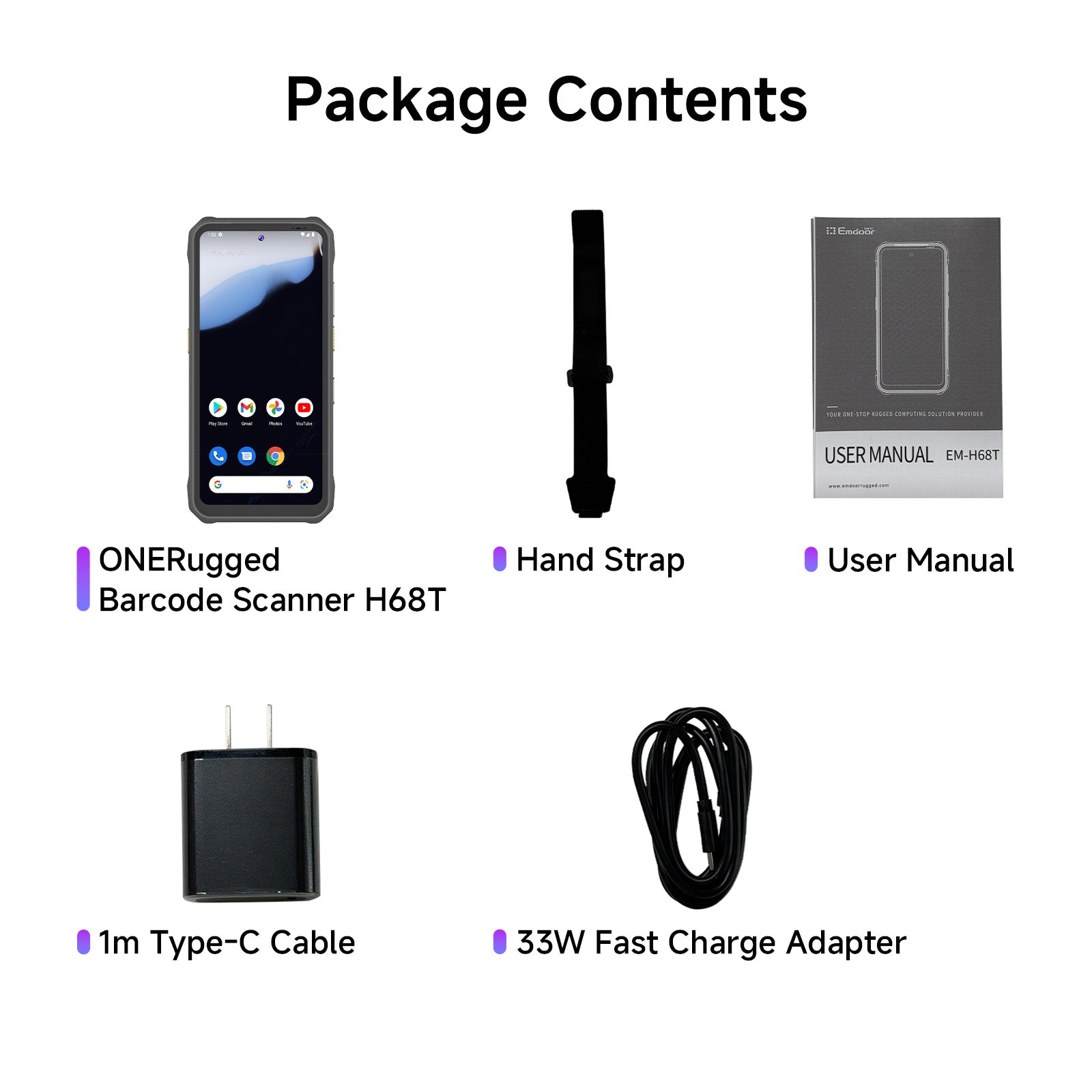package contents for H68T