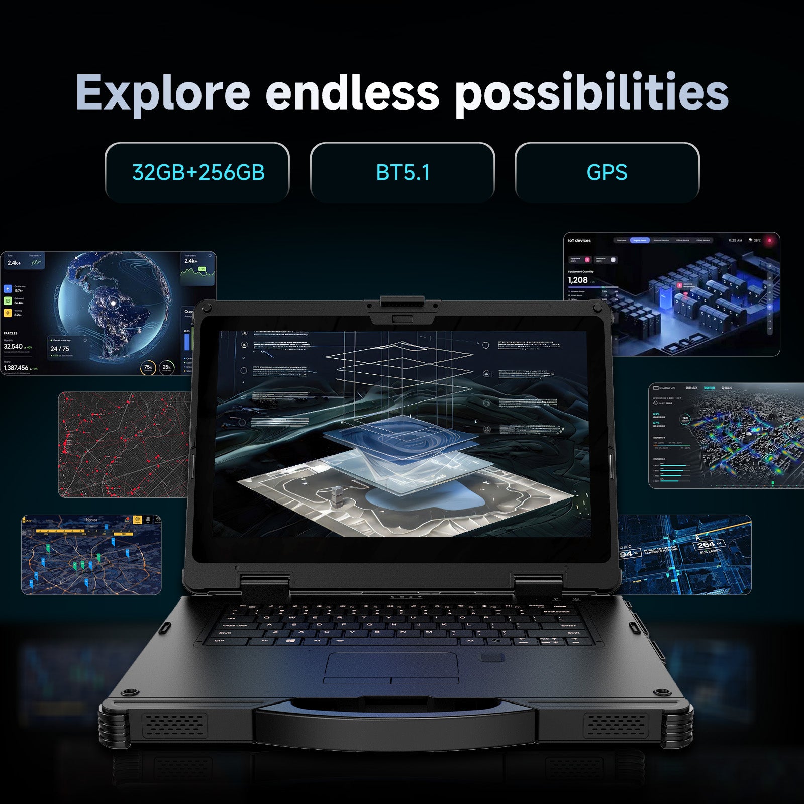Intel® Meteor Lake-H i7 Processor – Up to 14 cores, 4.50GHz, ideal for demanding field workloads