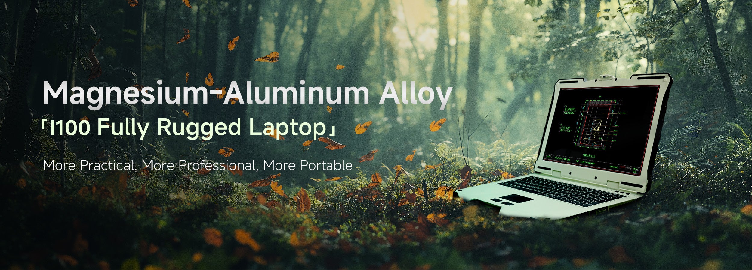 I100 magnesium-aluminum alloy rugged laptop