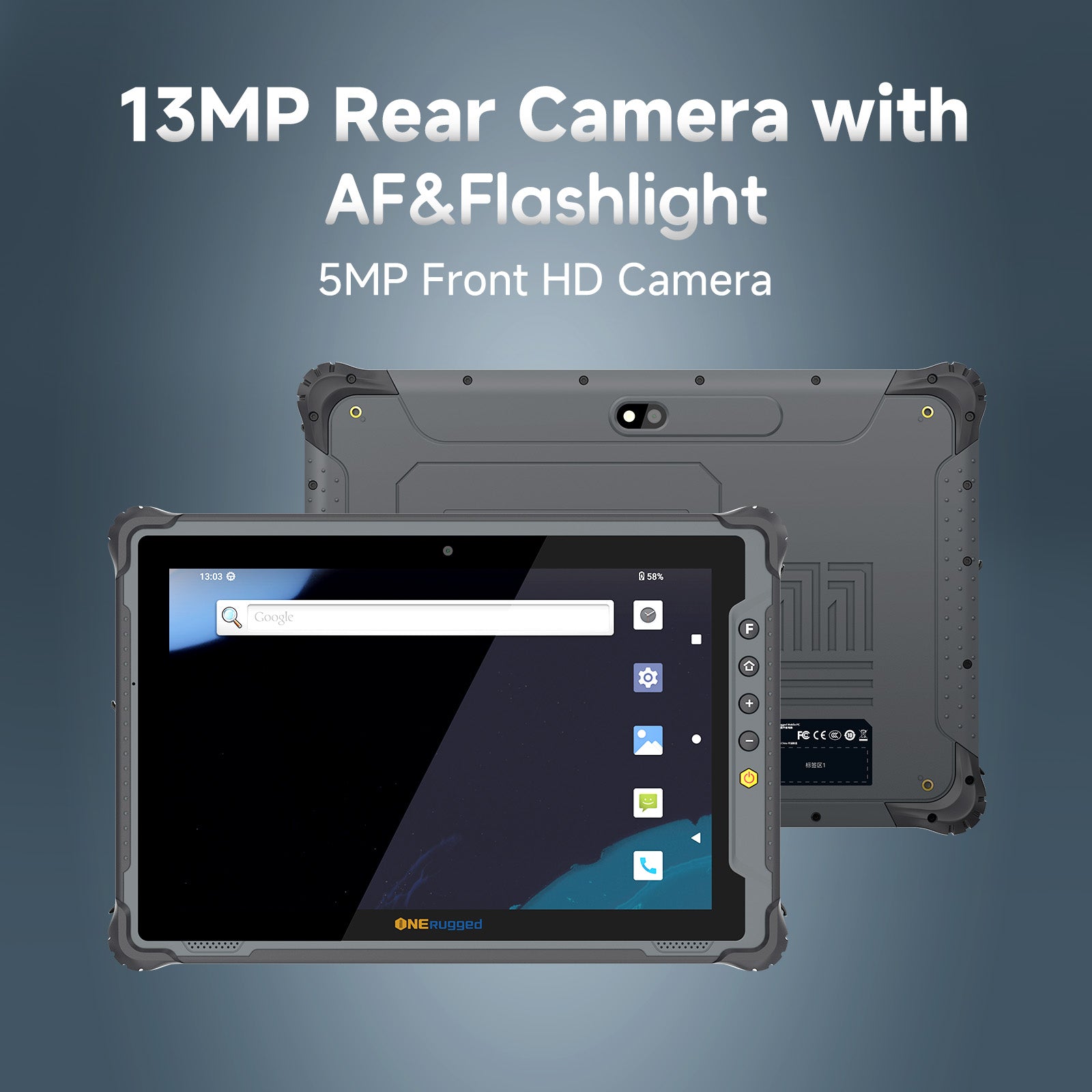 M10T 13MP rear camera with AF&flashlight