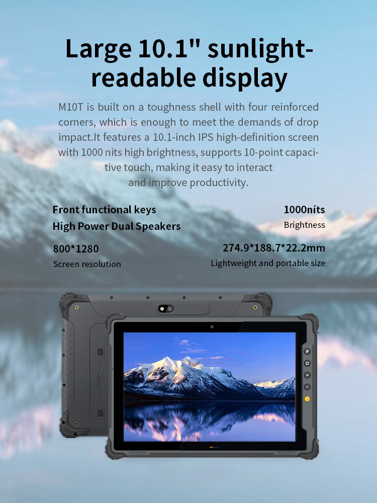 ONERugged M10T Rugged Tablet – Android 14, Helio G99, IP65