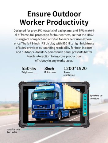 ONERugged M80J 8 inch Rugged Tablet with Windows 11 and Linux ...