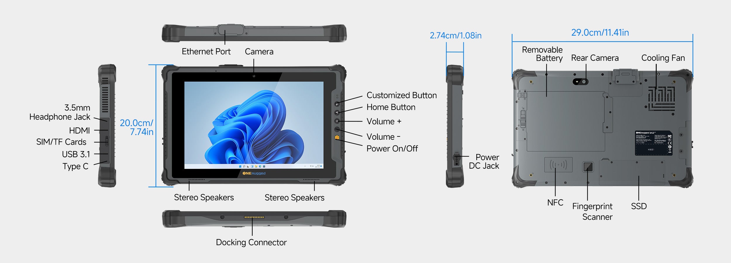 M10A Tough Tablet Functional Indicator