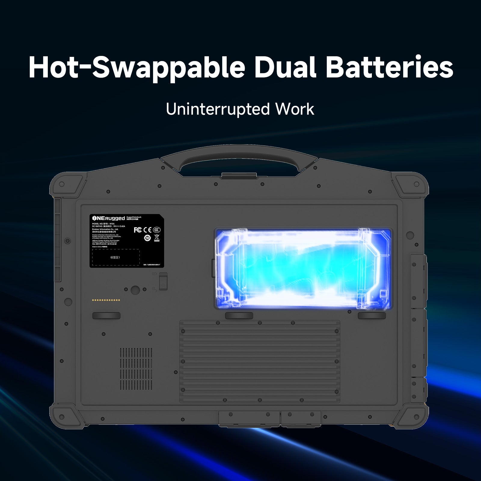 N15A hot-swappable dual batteries