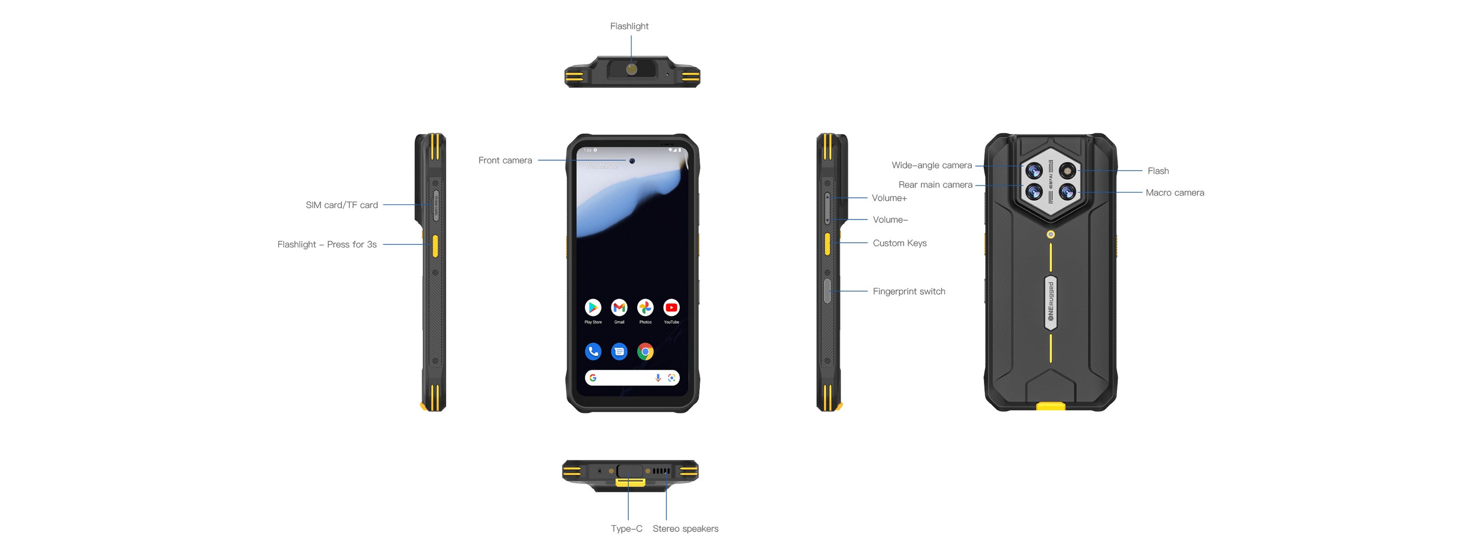 ONERugged P1 Rugged Smartphone 48MP Camera 5800mAh IP68 - ONERugged Store